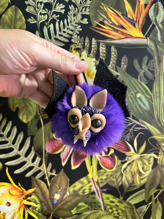 Purple Bat Ornament