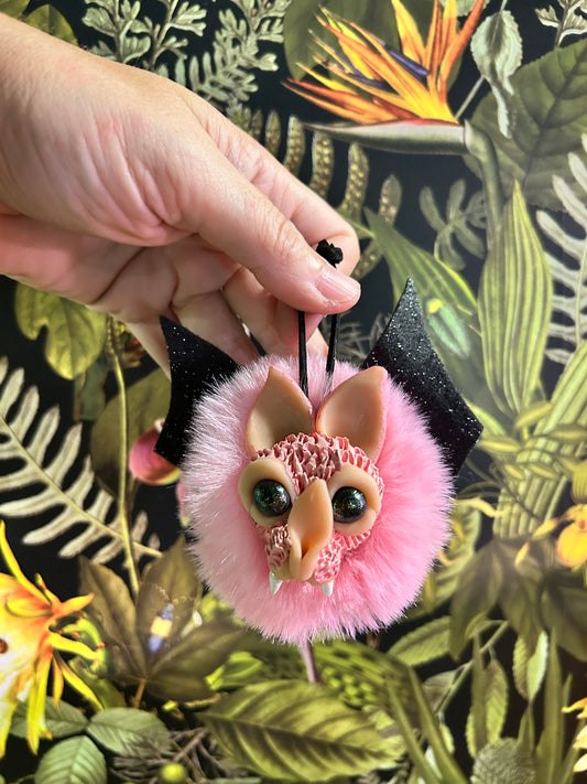 Pink Bat Ornament