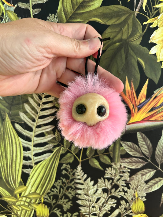 Pink Glow in the Dark Skull Ornament