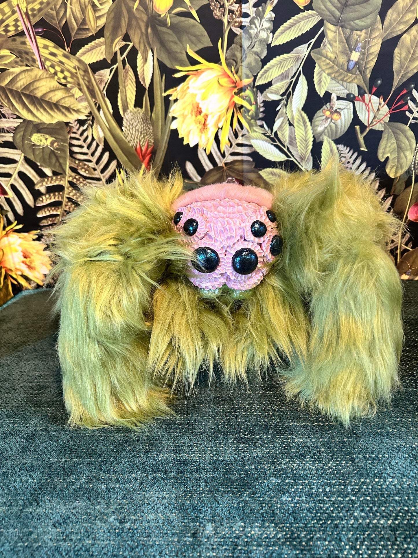 Jumping Spider (raspberry & fern)