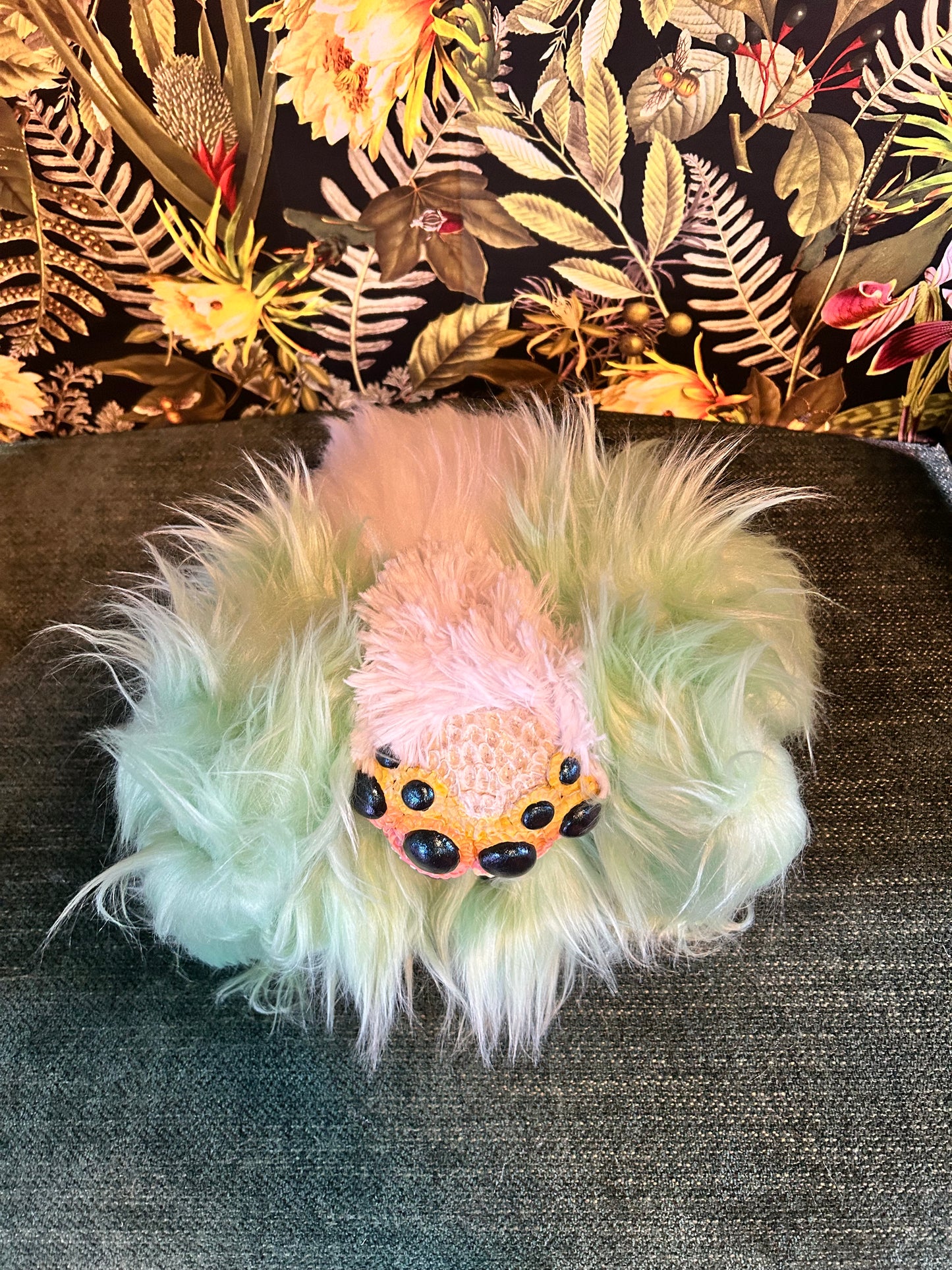 Jumping Spider (Luna moth themed)