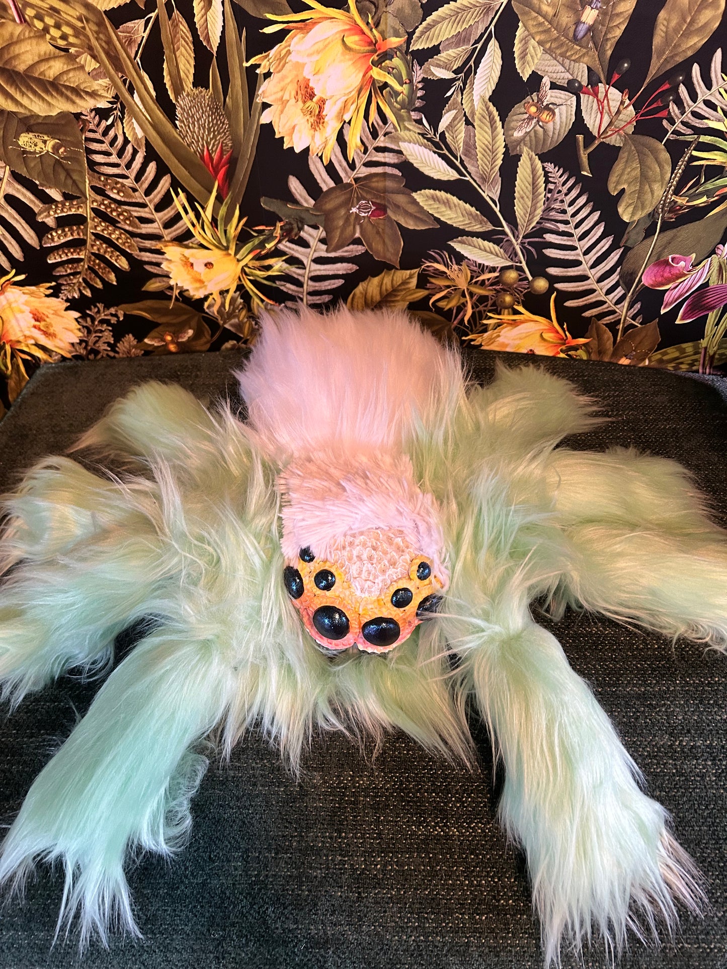 Jumping Spider (Luna moth themed)