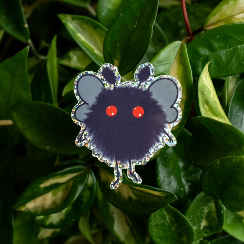 Mothman glitter vinyl sticker