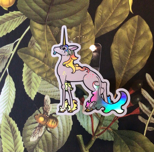 Vinyl Sticker: Holographic Unicorn